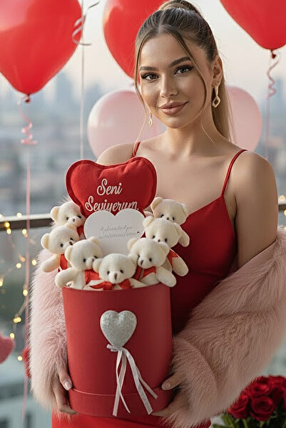 Solemia Sevgililer Günü Hediyesi Seni Seviyorum Kalp Yastıklı ve Aynalı Kırmı...