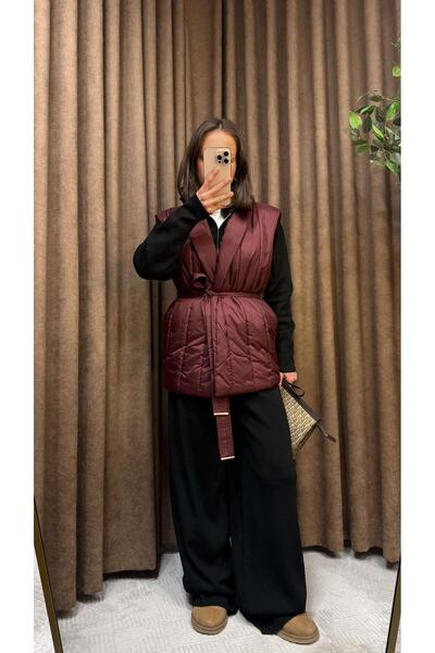 Maysa MÜRDÜM TRİKO DETAYLI ŞİŞME YELEK