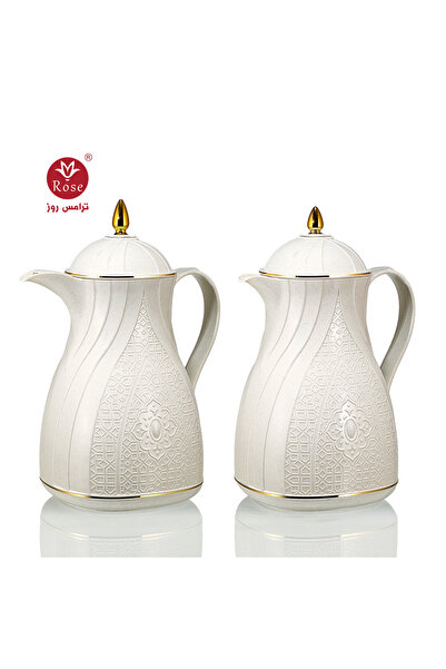 Rose 288- (Small size) Tea and coffee thermos set with Islamic pattern, 2 ros...