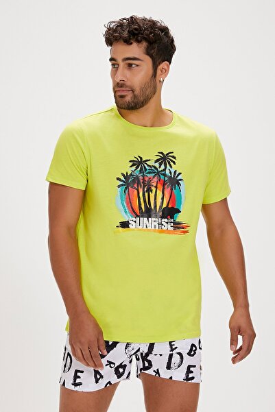 Bad Bear Rıcardo Men's Yellow T-Shirt 24.01.07.040-C120