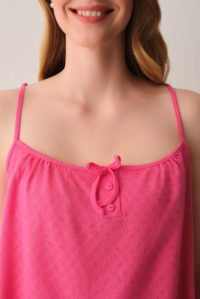 SUWEN Cherry Pamuklu Atlet Şort Pijama Takımı