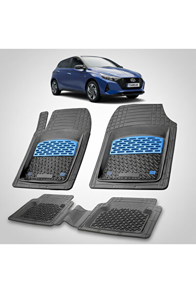 TEAMCAR Car Mats Hyundai i20 2020-2023 - Rubber Mat-Blue