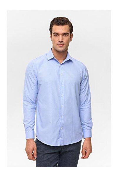 SÜVARİ Men's Shirt Gm2025300048 Blue