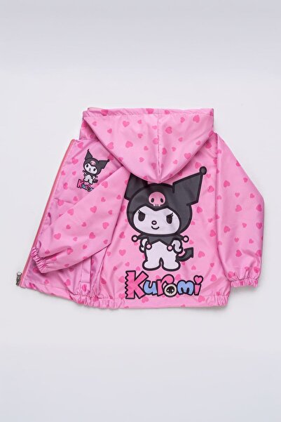 Minigimin Cicileri My Little One's Cicileri Krm Heart Printed Lined Girls' Ra...