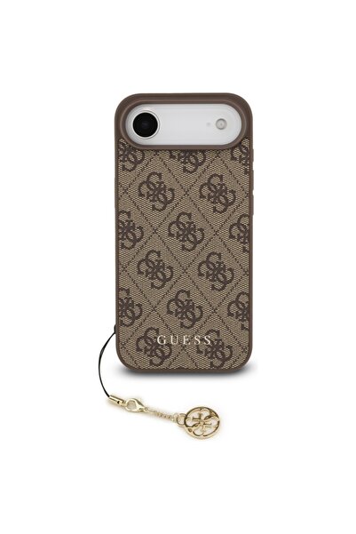 Guess Carcasă pentru iPhone 17 Air, Hardcase 4G Charm Cradle MagSafe, Maro