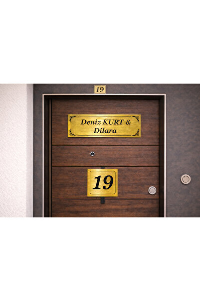 Outdoor One Kapı İsimliği Klasik Ev Dış Kapı İsimliği Çelik Kapı İsimliği Gol...