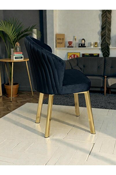 Buketim Mobilya Baby Face Kumaş Metal Gold Ayaklı Modern Yemek Odası Mutfak S...