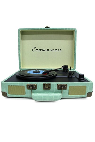 newdaki Nostaljik Yeşil Deri Kaplı Pikap Bluetooth Kulaklı Hoparlör 33-45-78 ...