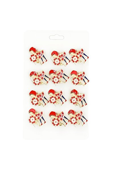 OEM Set of 12 Brooches, NEVERMORE, Metal, Multicolor