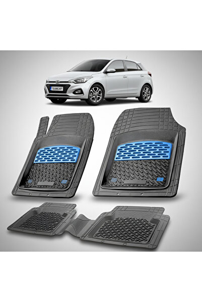 TEAMCAR Car Mats Hyundai i20 Facelift 2018-2020 - Rubber Mat-Blue