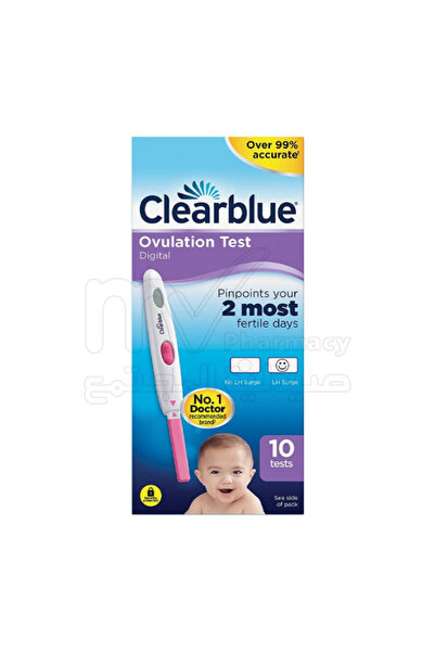 clear blue اختبار الإباضة الرقمي من كلير بلو 10 اختبارات
