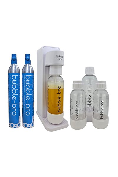 bubble-bro Versa Soda Maker Family Pack - 2x60L CO2 Cylinders, 1L + 2x500ml B...