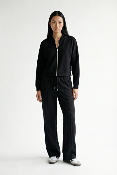 AWOONN Σετ φόρμας με φερμουάρ κολεγιακού τύπου γιακά, με μαλακή υφή, Modal Bo...