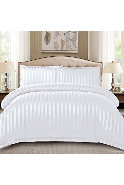 Talis Κλινοσκεπάσματα 1 ατόμου με ελαστική λωρίδα δαμασκηνής λευκού χρώματος,...