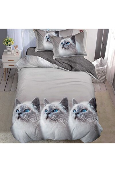 Talis Bed Linen 1 Person with Elastic 140x200 Norene Cat, Finet