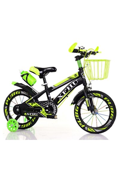 JHT Bicycle for Kids with Training Wheels, Age 7-10, Yellow