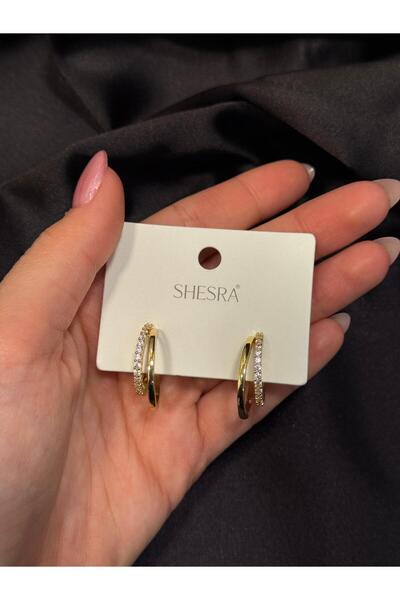DESENA VIP SHESRA ÇELİK 14K GOLD KÜPE 25MM
