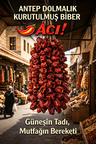 ŞİFAKÜR BİTKİSEL SAĞLIK ÜRÜNLERİ Antep Dolmalık Kurutulmuş Acı Biber - Yeni M...