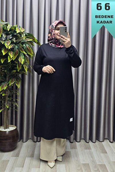 Elmas Tesettür Women's Clothing Plus Size Slit Sleeves Elasticated Sports Sol...