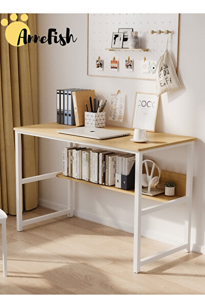 AnneFish 120*60*72cm Computer Desk Home Office Writing Study Desk Modern Simp...