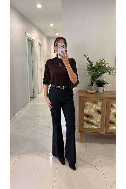 BİRCANÇİL Terins Dark Navy Blue Spanish Style Trousers