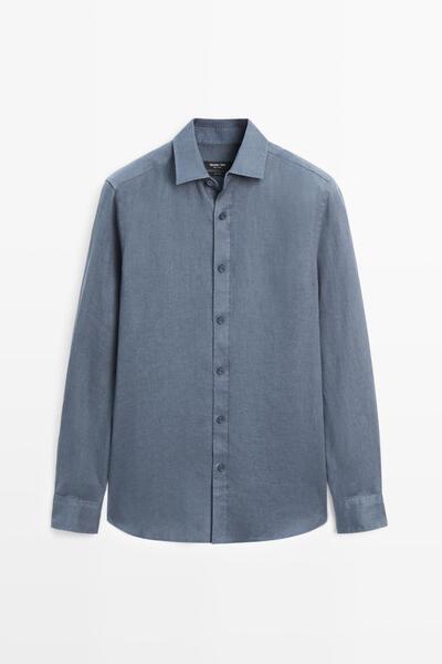 Massimo Dutti %100 keten regular fit gömlek