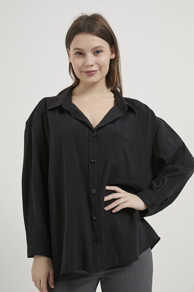 Arma Life Armalife 1400 Modal Oversize Open Collar Women's Shirt