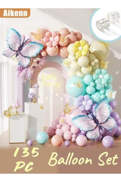 Generic Decorations Balloon Set, Assorted Color,Butterfly Balloon,Rainbow Lat...