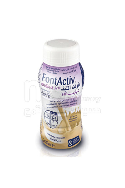 fontactiv مشروب ديابيست المخفوق بنكهة الفانيليا 200 مل