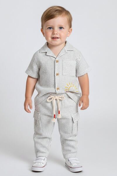 HAUSEkids 9-24 Aylık Atlas Leo Erkek Bebek Takım-Lacivert