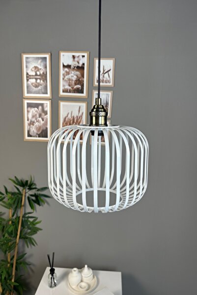 Bamyum Stela Beyaz Sarkıt Avize Eskitme Lale Başlık İç Mekan Aydınlatma Dekor...