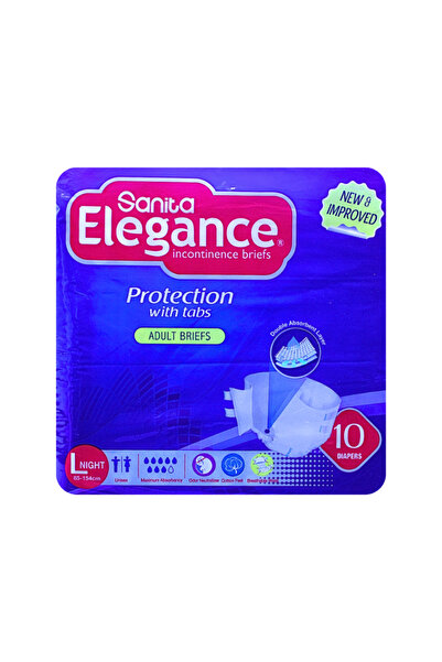 Sanita ELEGANCE DIA ADULT BRIEFS NIGHT L 10DIA