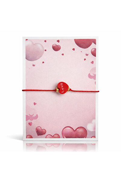 CNBYs Sevgililer Günü Love Bileklikli Kart | Romantik Kalpli Tasarım | 8 Adet...