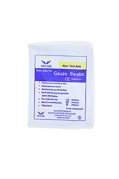 Gauze SWAP NON STERILE 8PLY 5×5CM 100PCS