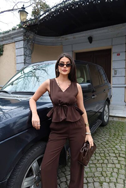 KECHİ WOMAN Linda Twill Fabric Elastic Double Set