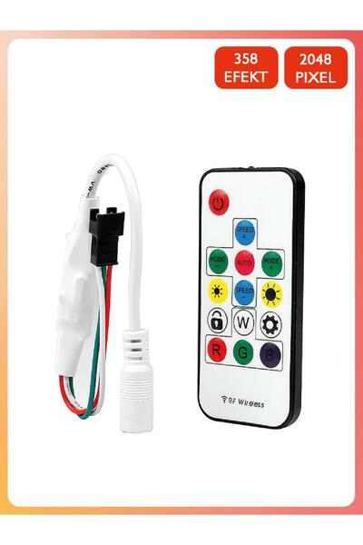 Miotek Mini RF Kumandalı Pixel LED Kontrol Modülü – 2048 Piksel WS2811 / WS2812