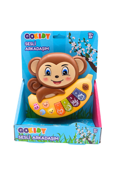 ctoy Müzikal Hayvancıklar Eğitici Oyuncak Piyano Maymun 62549