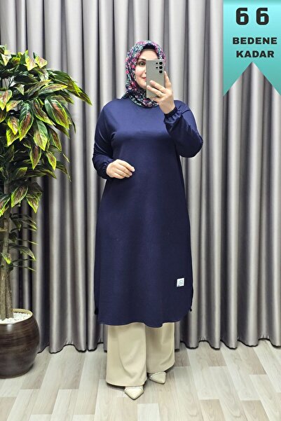 Elmas Tesettür Women's Clothing Plus Size Slit Sleeves Elasticated Sports Sol...