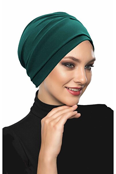 elysianfidan Căptușit cu două straturi, hijab verde, gata făcut, pentru exter...