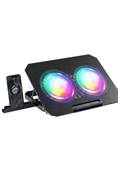 naque مبرد الكمبيوتر المحمول ZRn33 RGB مع مروحتين وحامل