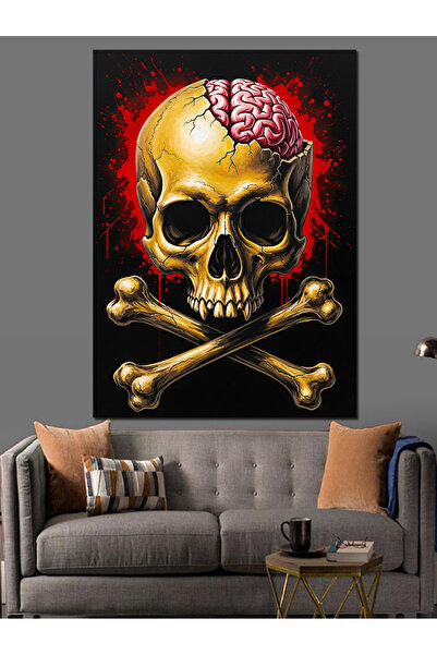 KanvasSepeti Скелетна кост Висококачествена текстура на маслена боя Платно Пл...