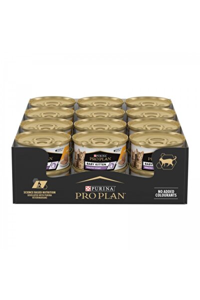 PURINA NESTLE موس برو بلان للقطط الصغيرة بنكهة الدجاج، علبة (24 × 85 غرام)