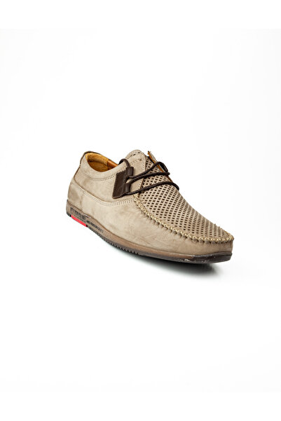 JAMES FRANCO 5092 حذاء رجالي كاجوال من جلد نوبوك باللون الرمادي