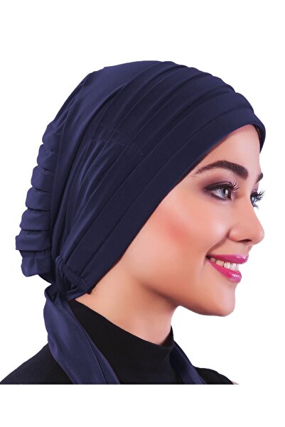 elysianfidan Πλισέ δεσίματος με κορδόνια σε μπλε ναυτικό χρώμα, έτοιμο τουρμπ...