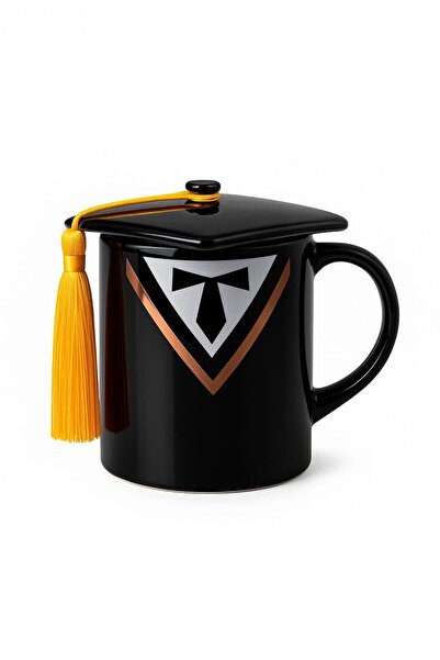 peanelife Graduation Themed Ceramic Mug with Lid