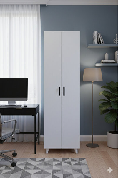 KZY Mobilya 8 Raflı 2 Kapaklı 16R Kitaplık