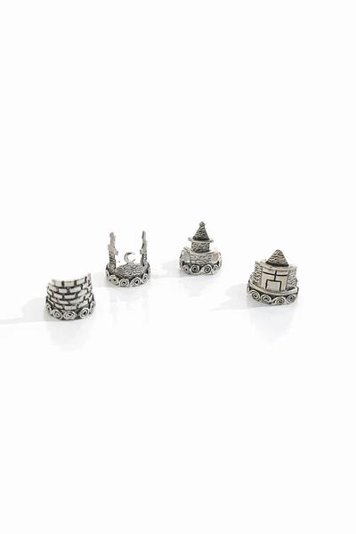 New Obsessions 4 Piece Historical Peninsula Adjustable Ring Set