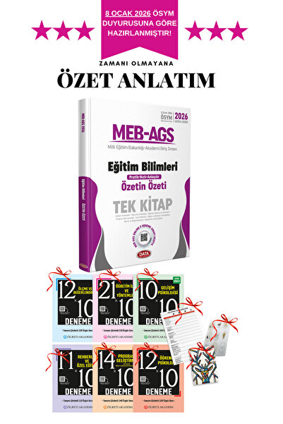 Data Yayınları 2026 MEB AGS Eğitim Bilimleri Pratik Anlaşılır Özet Konu Anlat...