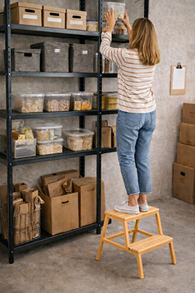 Ecowood Basamaklı Metal Tabure