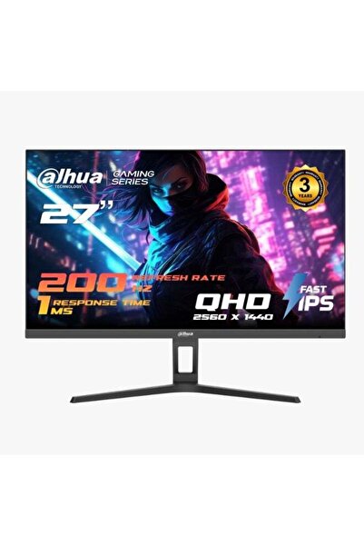 DAHUA 27 inch QHD (2K), 200Hz, 0.5ms Flat IPS Gaming Monitor with Adaptive Sy...